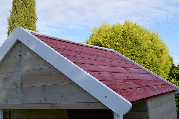 Dětský dřevěný domeček Veranda se skluzavkou MARIMEX 11640361