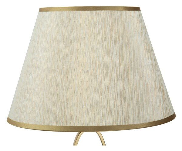 Bílá stolní lampa s konstrukcí ve zlaté barvě Mauro Ferretti Glam Flush