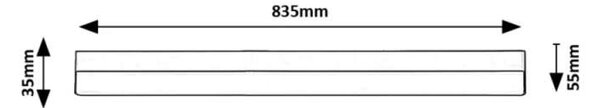 Rabalux 78049 BAND2 - Kuchyňské podlinkové svtítidlo bez vypínače v černé barvě, LED 20W, 1400lm, 4000K, 83,5cm (LED černé svítidlo pod kuchyňskou linku)