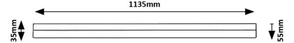 Rabalux 78051 BAND2 - Kuchyňské podlinkové svtítidlo bez vypínače v černé barvě, LED 24W, 1650lm, 4000K, 113,5cm (LED černé svítidlo pod kuchyňskou linku)