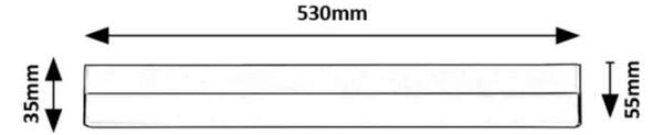 Rabalux 78047 BAND2 - Kuchyňské podlinkové svtítidlo bez vypínače v černé barvě, LED 14W, 1050lm, 4000K, 53cm (LED černé svítidlo pod kuchyňskou linku)