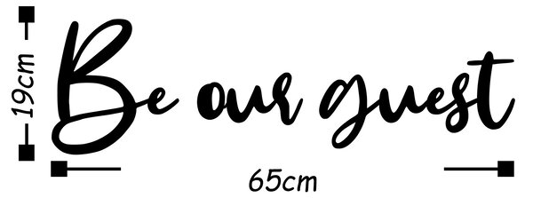 ASIR Nástěnná dekorace kov BE YOUR GUEST 65 x 19 cm