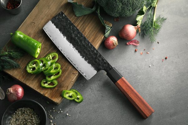 XinZuo Nakiri nůž HEZHEN PM8S 6,8"