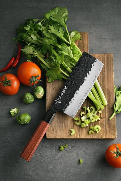 XinZuo Nakiri nůž HEZHEN PM8S 6,8"