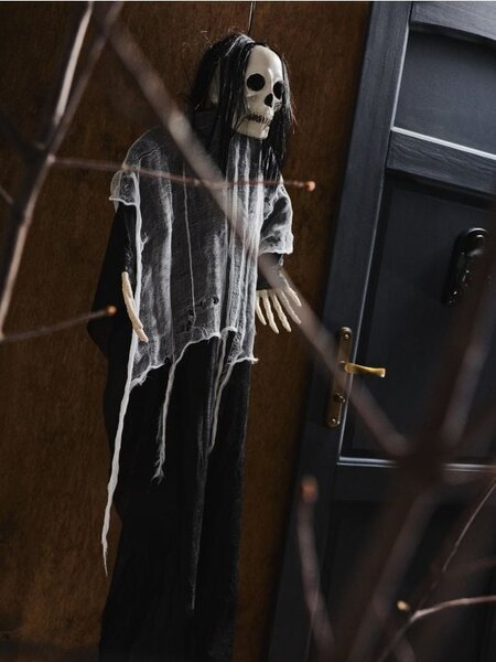 Sinsay - Halloweenská závěsná dekorace ve tvaru kostry - černá