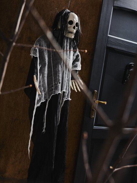 Sinsay - Halloweenská závěsná dekorace ve tvaru kostry - černá