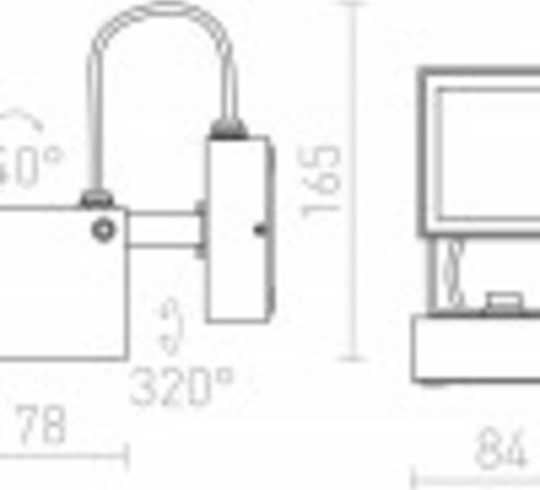 RED - DESIGN RENDL RENDL BORA nástěnná antracitová 230V LED 6W 44° IP54 3000K R12578