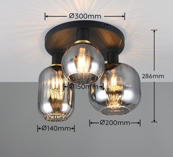 Trio T619800332 přisazené stropní svítidlo DIVA E27