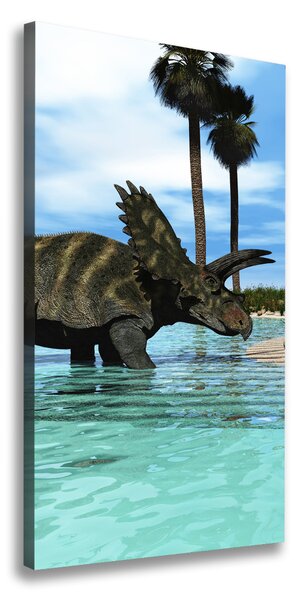 Vertikální Foto obraz na plátně Dinozaury na pláži ocv-33738049