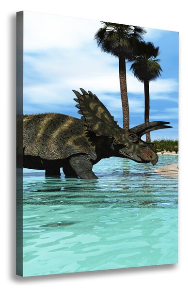 Vertikální Foto obraz na plátně Dinozaury na pláži ocv-33738049