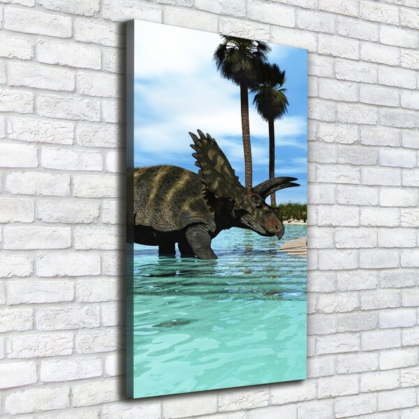 Vertikální Foto obraz na plátně Dinozaury na pláži ocv-33738049