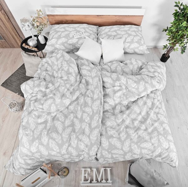 Povlečení krepové šedé Linyi EMI, Standardní set jednolůžko obsahuje 1x 140x200 + 1x 70x90