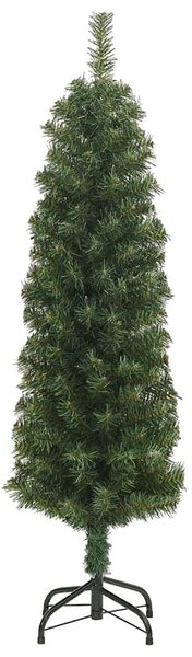 Úzký umělý vánoční stromek se stojanem zelený 120 cm PVC 328480