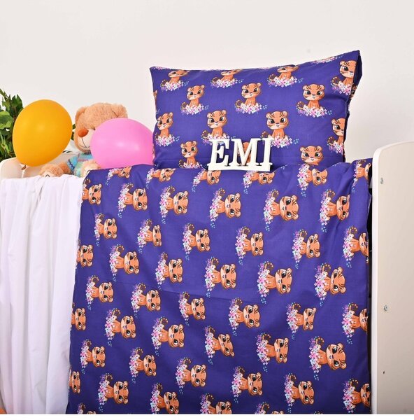 Povlečení dětské bavlněné Tygr EMI, Dětský set 90x130 + 45x65