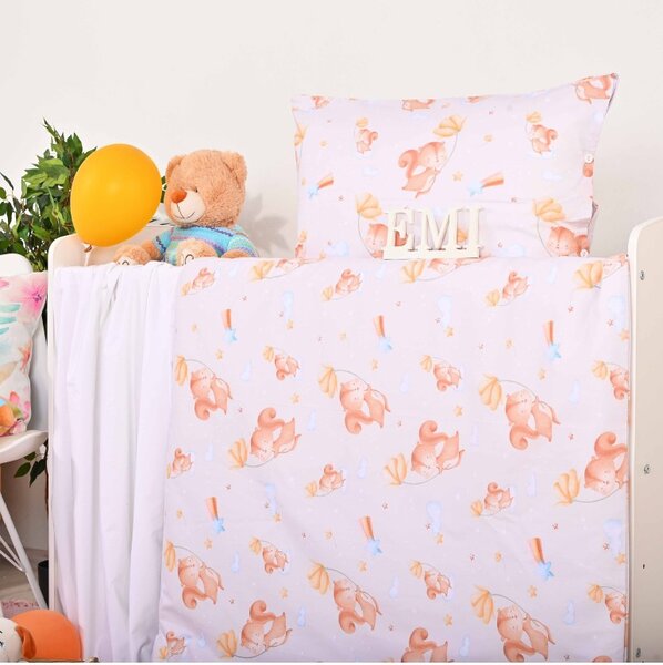 Povlečení dětské Veverka v obláčcích EMI, Dětský set 90x130 + 45x65