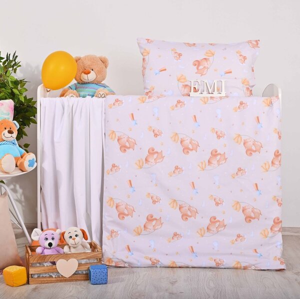 Povlečení dětské Veverka v obláčcích EMI, Dětský set 90x130 + 45x65
