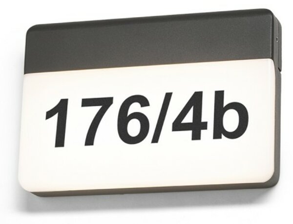 RED - DESIGN RENDL RENDL GAVIN nástěnná antracitová mléčný akryl 230V LED 13W IP65 3000K R13756