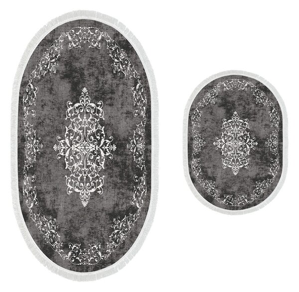 ASIR Koupelnová předložka 410616 šedý ornament 2 ks