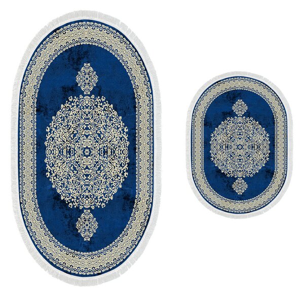 ASIR Koupelnová předložka 410602 modrý ornament 2 ks