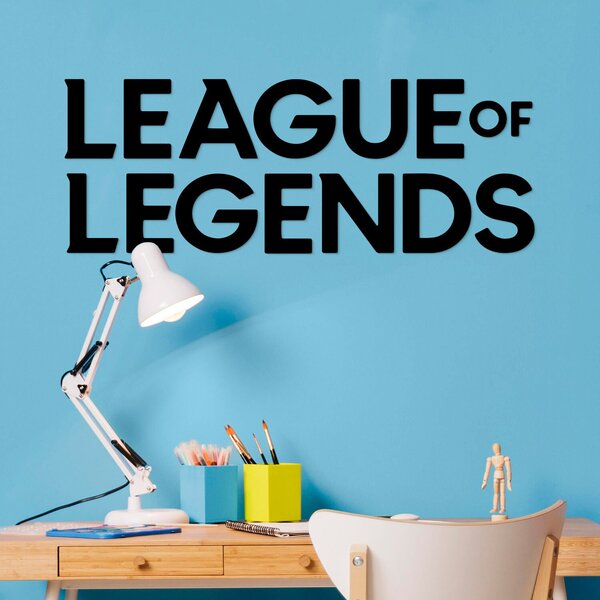 DUBLEZ | Dřevěný obraz - Logo League of Legends | Obraz