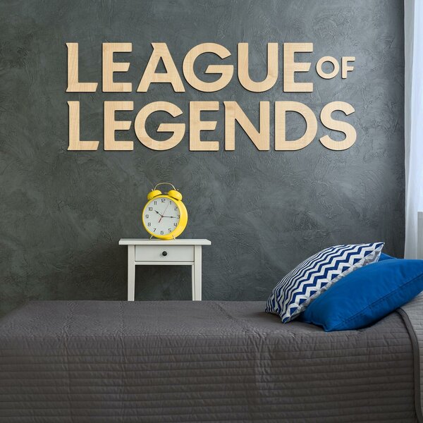 DUBLEZ | Dřevěný obraz - Logo League of Legends | Obraz
