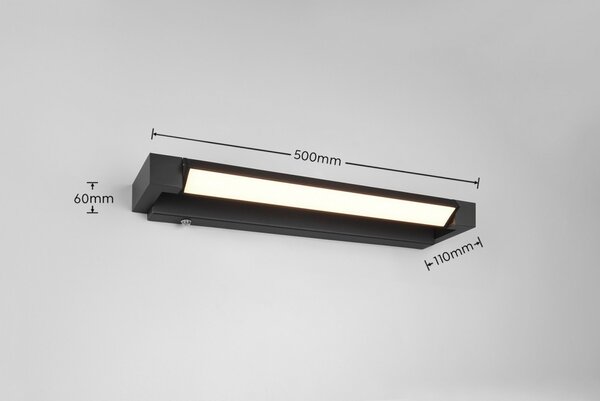 Trio T284770132 LED nástěnné svítidlo nad zrcadlo FABRIZIO | 9W integrovaný LED zdroj | 1000lm | 2300+3000+4000K
