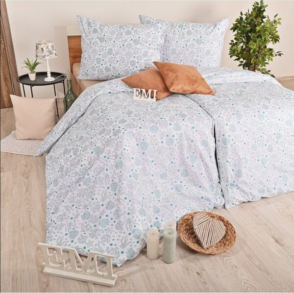 Povlečení bavlněné Sea tyrkysové EMI, Standardní set jednolůžko obsahuje 1x 140x200 + 1x 70x90