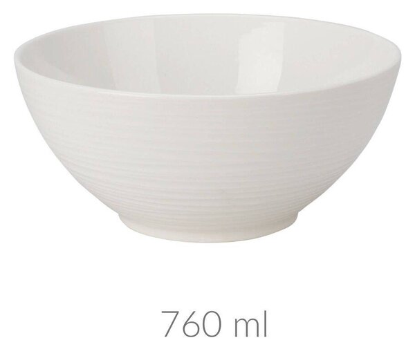 Miska na polévku, bílá, porcélanová, 760 ml