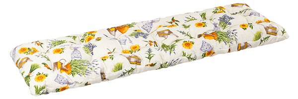 BELLATEX Sedák na lavici prošívaný Fialová, Žlutá 40x120 cm