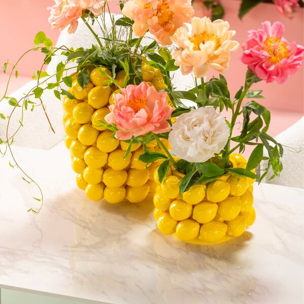 Kare designové vázy Lemon (19 cm)
