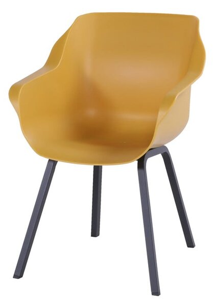 Okrově žluté plastové zahradní židle v sadě 2 ks Sophie Element – Hartman