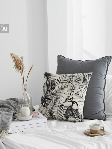 Sinsay - Dekorativní polštář 45x45 - krémová