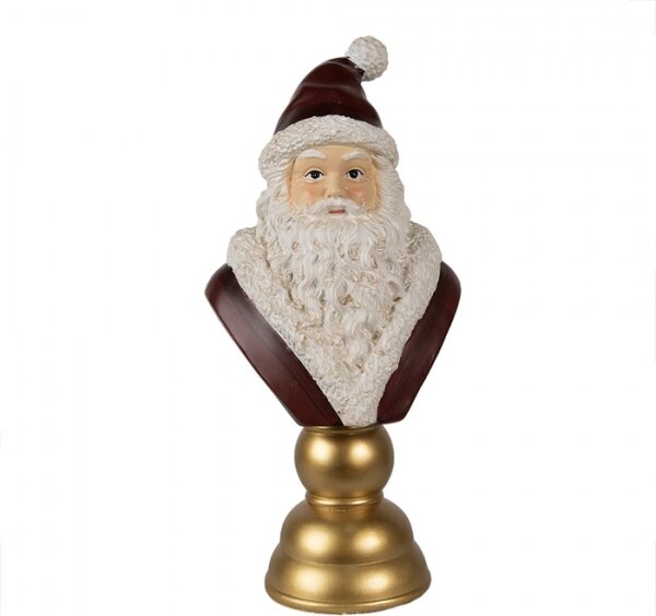 Dekorativní busta Santa Claus – 19x15x40 cm