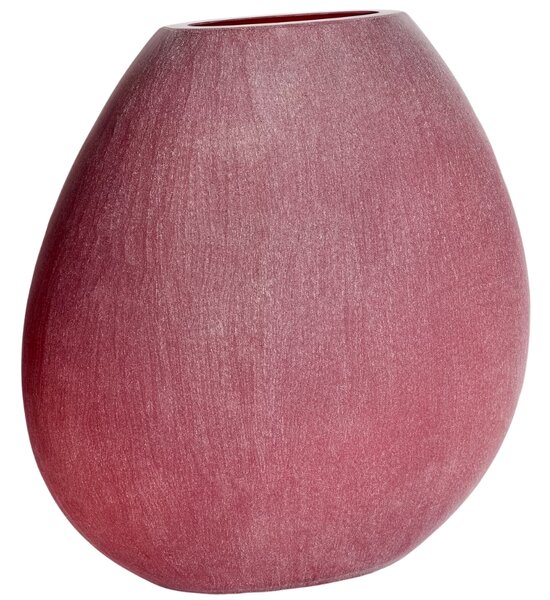 Kave Home Červená skleněná váza Rovena 43,5 cm