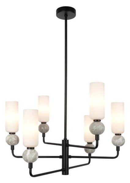 ITALUX PND-95331-6-BK - Lustr na tyči SANTOS 6xG9/40W/230V černá