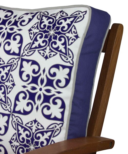 ASIR Polštář YM1296 bílý s modrými ornamenty