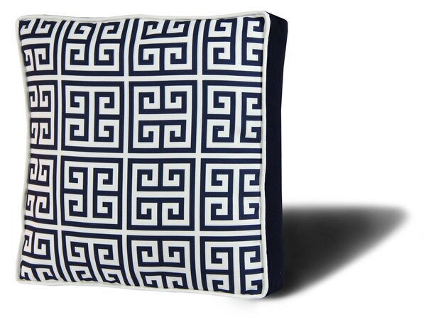 ASIR Polštář YM1213 bílý s modrými ornamenty