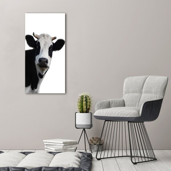 Vertikální Foto obraz canvas Flekatá kráva ocv-38327134