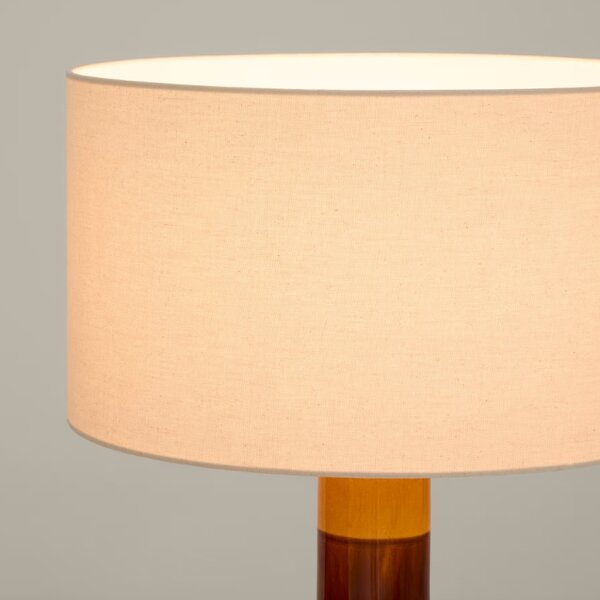Kave Home Žluto-hnědá keramická stojací lampa Mavran 146 cm