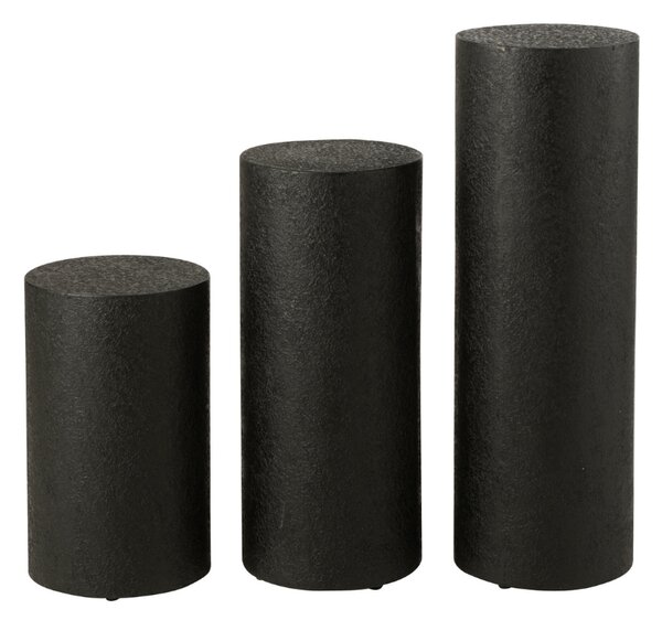 J-line Černý odkládací stolek Cylinder 60 cm