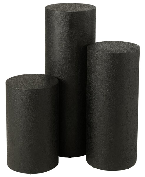 J-line Černý odkládací stolek Cylinder 60 cm