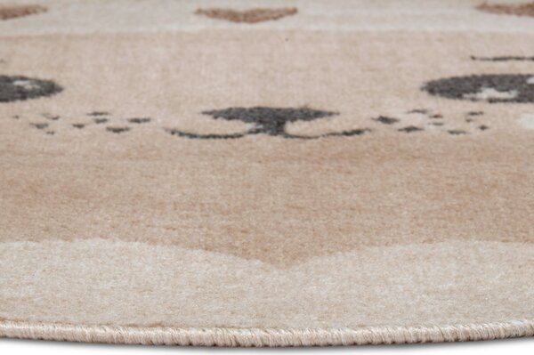 Hanse Home, Dětský koberec Adventures 105963 Cream Beige kruh, 100x100 (průměr) kruh, béžová, dětský pokoj
