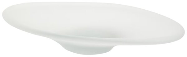 Kave Home Bílá skleněná dekorativní miska Vionze 34,5 x 22 cm