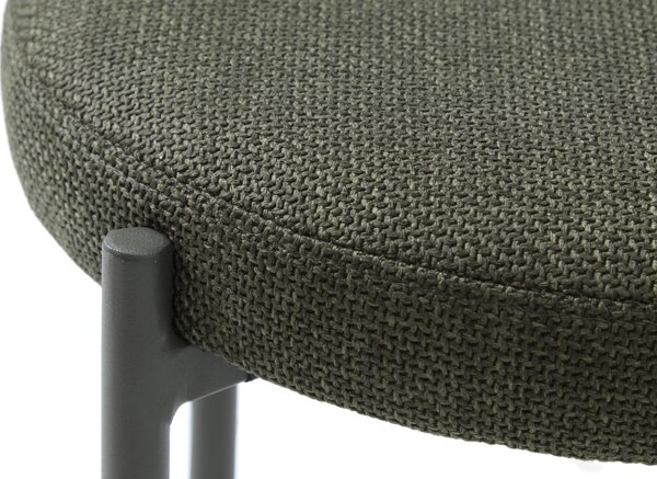 Unique Furniture Olivově zelená čalouněná stolička Pelican 48 cm