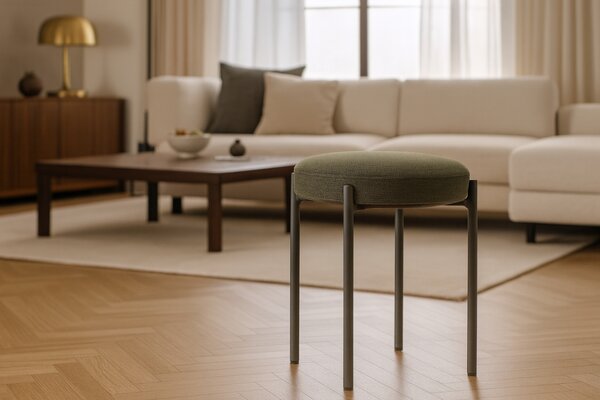 Unique Furniture Olivově zelená čalouněná stolička Pelican 48 cm