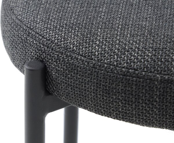 Unique Furniture Tmavě šedá čalouněná stolička Pelican 48 cm