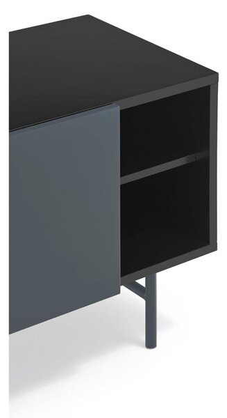 Černo-antracitový TV stolek 180x56 cm Nube – Teulat