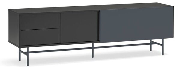Černo-antracitový TV stolek 180x56 cm Nube – Teulat