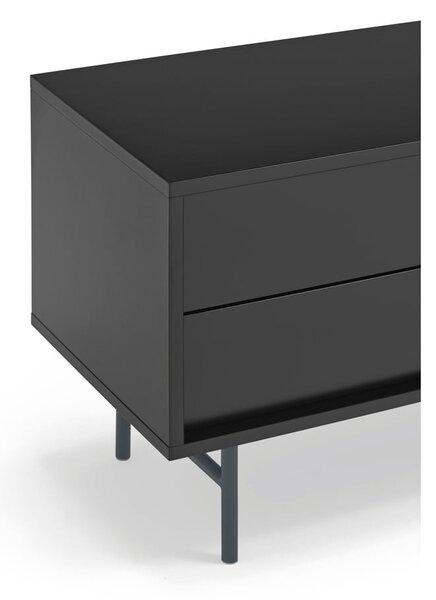 Černo-antracitový TV stolek 180x56 cm Nube – Teulat