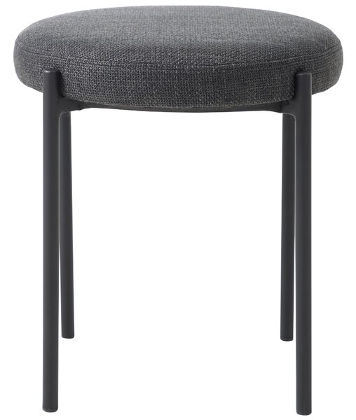 Unique Furniture Tmavě šedá čalouněná stolička Pelican 48 cm